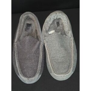 UGG Australia Women's Gray Wool Blend Suede‎ Leather Slippers Loafers US 10